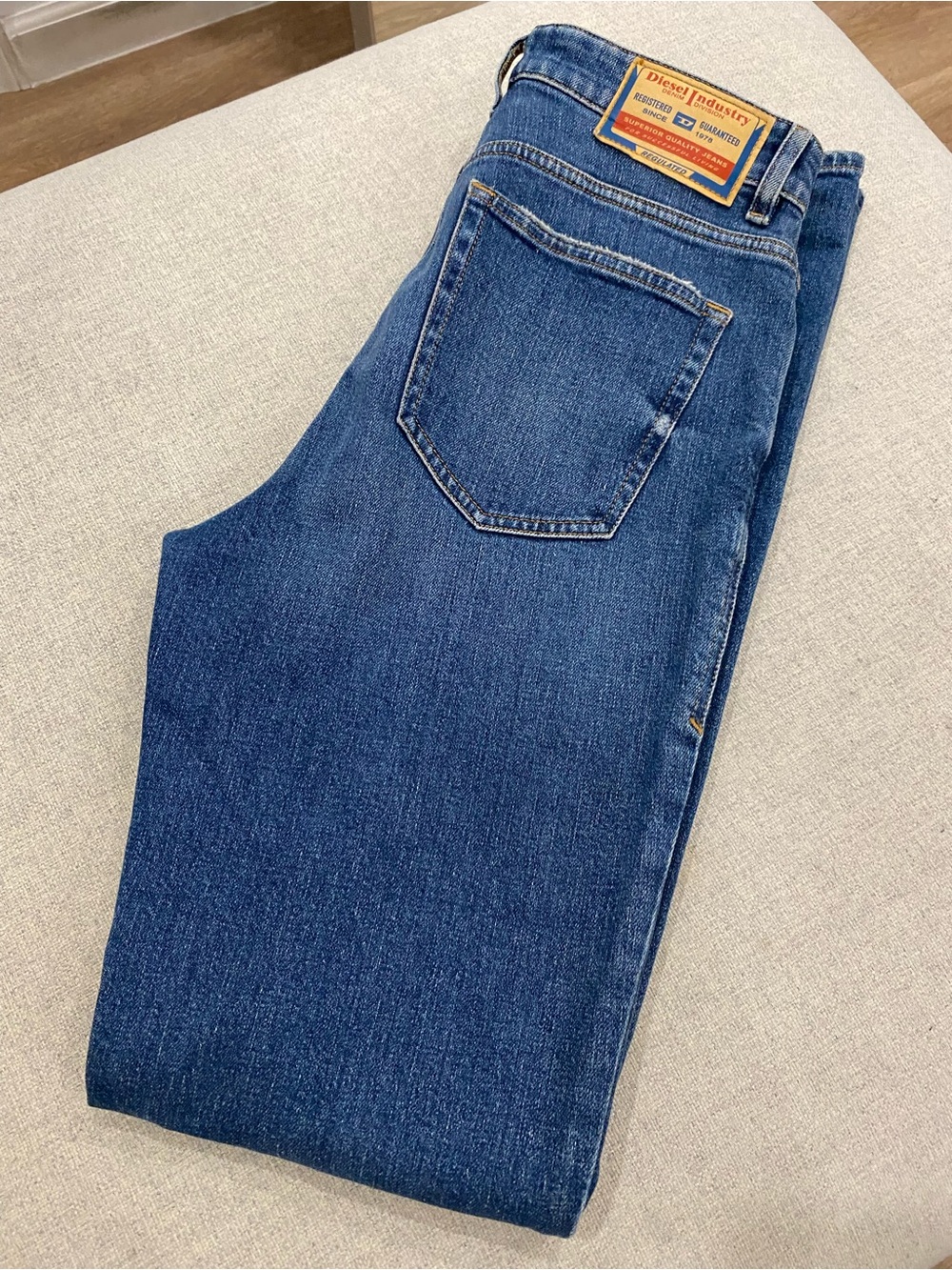 Diesel women’s Straight Fit Blue Denim Jeans